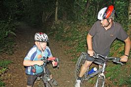 John and Gavin on Hembury Lower Track