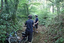 George and Dillan on Hembury Lower Track