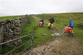 A quarter of the way along Moor Head Lane - the "short-cut" to Helwith Bridge