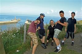 The group in the grounds of St Mary's Church, Whitby