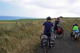 The Cinder Trail old railway cycle path approaching Robin Hood's Bay