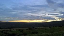 Sunset over Skerraton Down