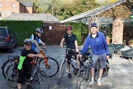 John, Dillan, George and Michael at the Avon Mill Garden Centre