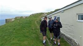 The corner of Tintagel Youth Hostel goes beneath ground level