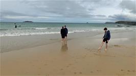 Venturing closer to the sea at Harlyn Bay