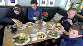 Excellent meals in the Lakeside Café, Trenance Gardens, Newquay