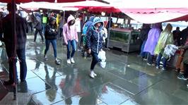 Bergen fish market on a very wet afternoon