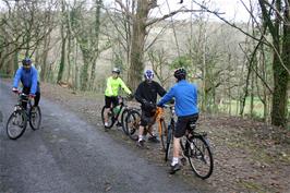 Tao, Jude, Dillan and George on the approach to River Dart Country Park