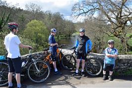 George, Dillan, Jude and John on Staverton Bridge