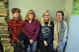 Michael's cousin Helen with family and friends, meeting us at Tintagel youth hostel