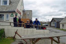 George, Dillan, John, Jude and Michael at Treyarnon Bay youth hostel