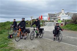 Ready to leave Treyarnon Bay youth hostel