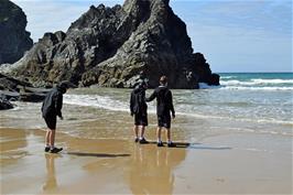 The beach near Bedruthan