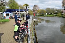 Arriving at the Lakeside café, Trenance Gardens and Leisure Park, Newquay