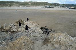 Leaving Chapel Rock, Perranporth
