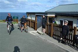 Ready to leave Perranporth youth hostel