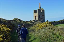 Higher Bal beam engine house, Levant Road, Trewellard, 38.5 miles into the ride