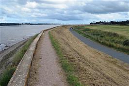 Returning to Powerderham, including view from the "high bank" to Exmouth