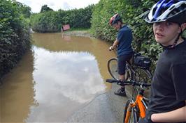 Flooding near Blackler Barton, Landscove