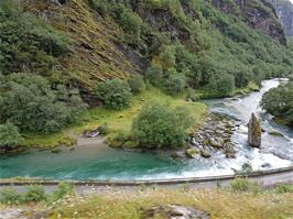 Views of the Flåm valley from the train