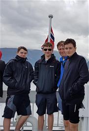 Last group photo before the ferry arrives at Leikanger