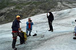 John and our guide at the top of the glacier