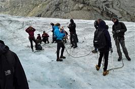 The second group taking their lunch break nearby