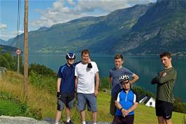 Dillan, Michael, George, John and Will at Lustrafjord