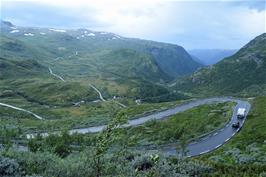 Incredible mountain scenery showing a road that is understandably closed by snow for most of the year