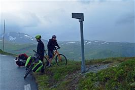 Dillan and Jude at 1100m, with rain heading our way