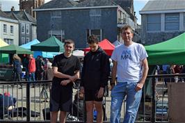 Jude, Dillan and Michael at Totnes Food Market