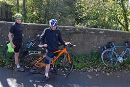 Jude and Dillan at Erme Bridge, Ermington