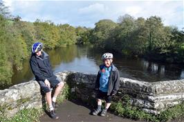 Dillan and John at Staverton Bridge