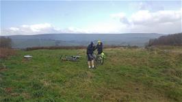 A squally shower catches us out on the hill between Bloody Pool and Gidley Bridge