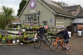 Jude and Dillan at Fermoy's Garden Centre, Ipplepen