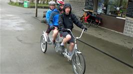 Family Rogers on the Tandem Shopping Trike