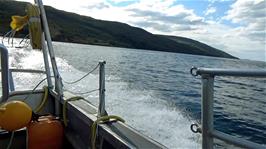 Speeding across Loch Broom