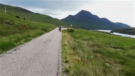 Riding along the banks of Loch Bad a'Ghaill