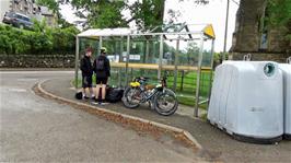 Waiting for the bus at Lochinver's main bus stop