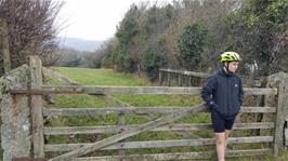 Jude at Fore Stoke Farm, just inside the open moor on the approach to Venford Reservoir