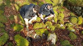 One of the four Mortar Stones that we found, used for grinding the small rocks of tin ore