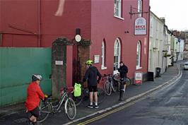 Leaving the Brick House café, Ashburton