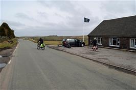 Unloading the bikes at Flash village hall