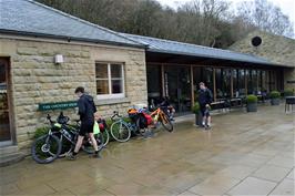 Preparing to leave the David Mellor Design Centre, Hathersage