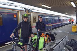 Jude and Dillan at Fort William station