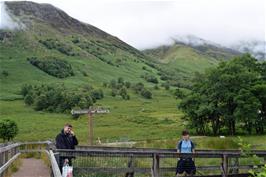 The start of the path to Ben Nevis, from the bridge opposite the youth hostel - 22m above sea level