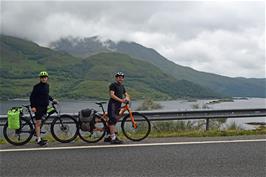 Jude and Dillan overlooking Loch Ailort