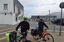 Preparing to leave Hector's Bothy, a good value restaurant at Kyle of Lochalsh