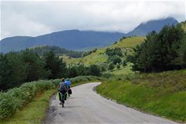 Approaching Ardarroch, with the mountains of the Applecross peninsula beyond