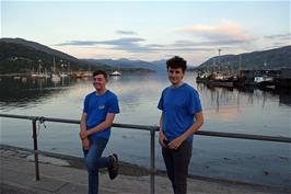 Dillan and Jude on Shore Street, Ullapool